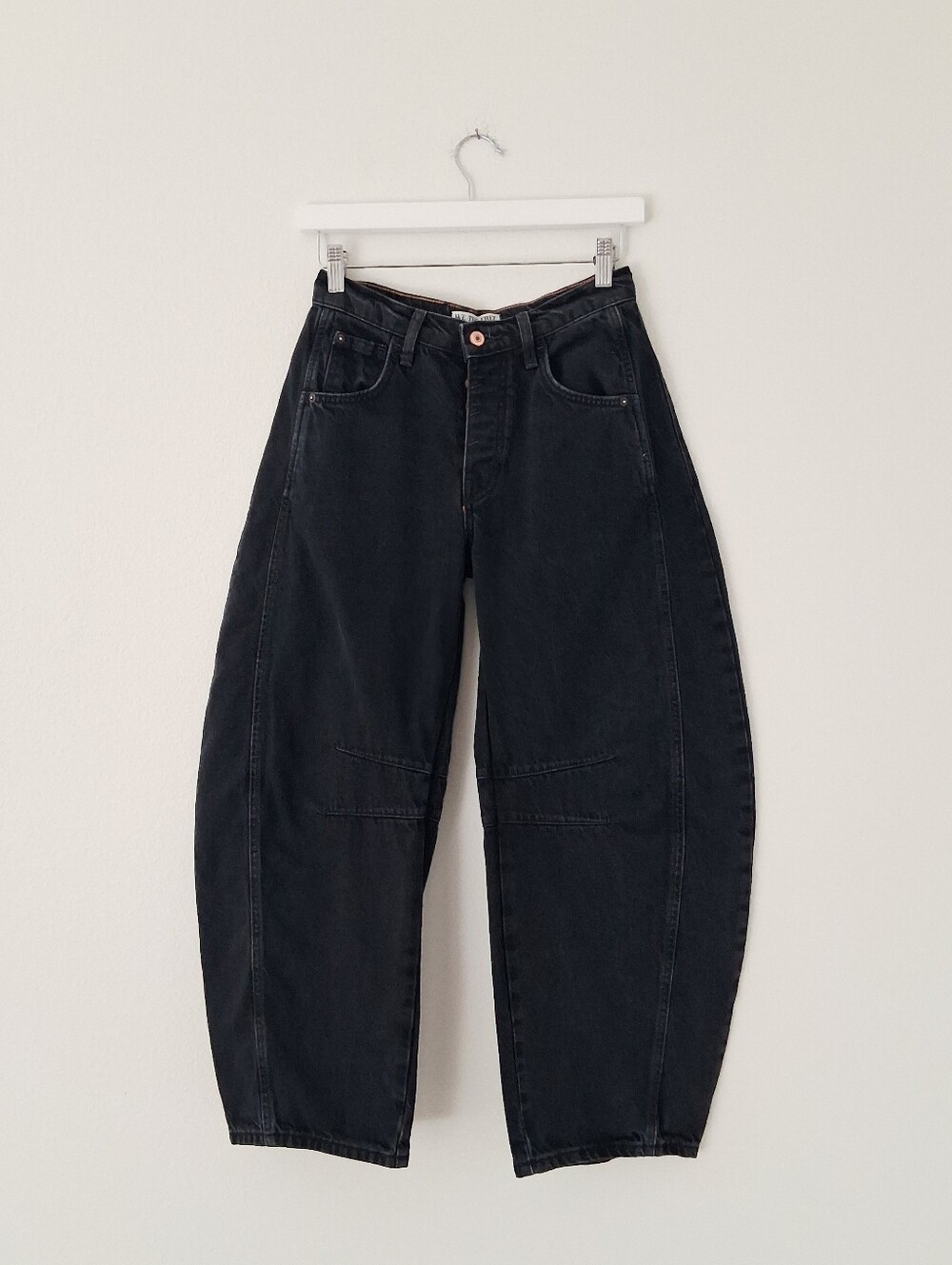 Free People We The Free Lucky You Mid Rise Barrel Soundwave - Picture 5 of 16